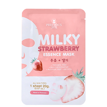 Precious Skin Thailand Milky Strawberry Essence Mask 